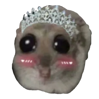 👸 Bush Baby bush baby, cute, animal, tiara, blushing, princess, meme telegram sticker