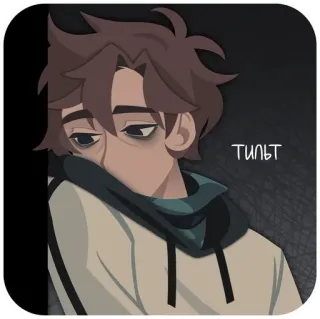 😢 тильт triste, pessoa, personagem, emocional, cansado, desespero telegram sticker