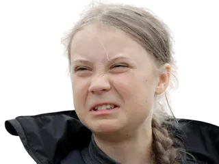 😡 Greta Thunberg Greta Thunberg, climate change, activist, environmentalism telegram sticker