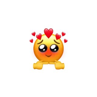 😞 Emoji, Liebe, Schüchtern, Süß, Herzen telegram sticker