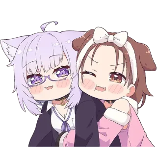 ❤️ anime, kawaii, cute, characters, cartoon whatsapp sticker