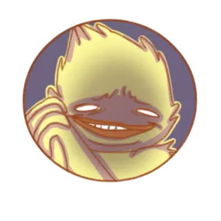 🤡 Monster, Kreatur, Cartoon, Gelb, lächelnd telegram sticker