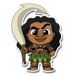 🏝 Maui Moana moana, disney, cartoon, maui, character whatsapp sticker
