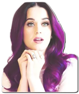 💕 Katy Perry ケイティ・ペリー, 歌手, ポップ, 紫色の髪, セレブ telegram sticker