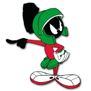 👈 Marvin the Martian Marvin el Marciano, Looney Tunes, Dibujos animados, Personaje, Espacio, Casco whatsapp sticker