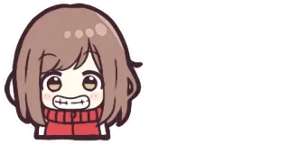 ❤️ sticker, dessin animé, mignon, fille, kawaii, manga telegram sticker