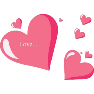❤ Love... любовь, сердце, романтика, розовый, милый telegram sticker