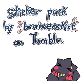 📃 Sticker pack by braixenskirt on Tumblr. stiker, Tumblr, braixenskirt, karakter, seni, seni digital telegram sticker