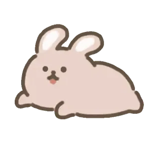 🐰 กระต่าย, น่ารัก, สัตว์, การ์ตูน, คาวาอิ telegram sticker