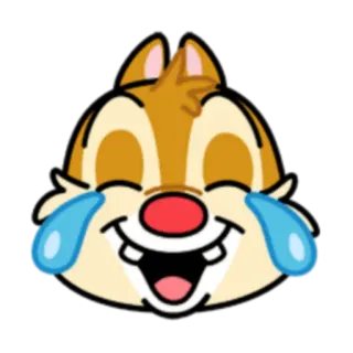 😂 Chipmunk 花栗鼠, 卡通, 表情符号, 笑, 哭, 开心 telegram sticker