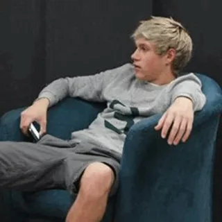 🌙 Niall Horan musiker, sänger, promi, person, sitzend, stuhl telegram sticker