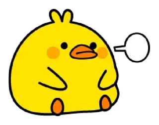 😪 canard, jaune, oiseau, dessin animé, mignon whatsapp sticker
