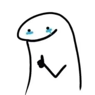 🌟 stick figure, crying, thumbs up, sad whatsapp sticker