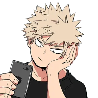 😕 Katsuki Bakugo My Hero Academia Anime, Manga, Held, Bakugo, Katsuki, Explosie telegram sticker