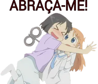 🤗 ABRAÇA-ME! Anime, Abbraccio, Carino, Personaggi telegram sticker
