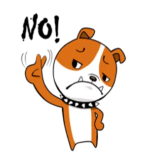 😔 cane, cartone animato, animale, pace telegram sticker
