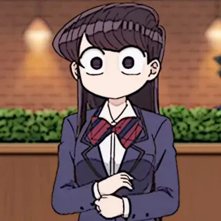 🧬 Komi Shouko Komi Can't Communicate Anime, Uniforme scolaire, Mignon, Manga, Komi Can't Communicate whatsapp sticker
