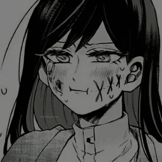 ▪️ Anime, Manga, Charakter, Traurig, Verletzt, Ausdruck, Mädchen, Emotional telegram sticker