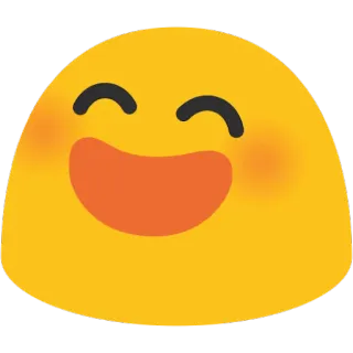 😄 Emoji, Radosny, Blob, Twarz, Wyraz, Uśmiech telegram sticker