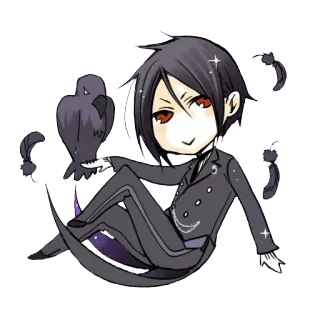 😌 Sebastian Michaelis Black Butler Anime, Manga, Dämon, Sebastian, Butler telegram sticker