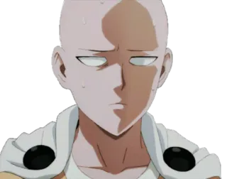 😑 Saitama One-Punch Man Аниме, Ванпанчмен, Сайтама, Герой, Манга, Мультфильм whatsapp sticker