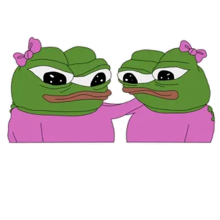 🥰 pepe, kikker, meme, schattig, verdrietig, kawaii telegram sticker