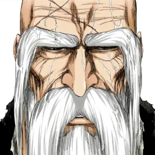 ⚔ Yamamoto Genryusai Bleach anime, manga, starzec, kapitan, Gotei 13, shinigami telegram sticker