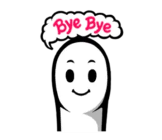 😌 Bye Bye Abschied, Cartoon, Tschüss, Simpel whatsapp sticker