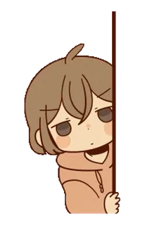 👀 Estilo anime, Personagem de desenho animado, Chibi, Fofo, Espiando, Anime, Desenho animado, Adesivo telegram sticker