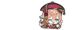 🌟 Yanfei Genshin Impact Chibi, Anime, Personagem, Jogo telegram sticker