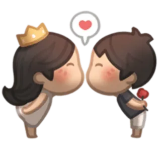 💏 liefde, koppel, kus, relatie, cartoon, romantiek telegram sticker