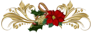 😥 christmas, poinsettia, holly, gold, decoration whatsapp sticker