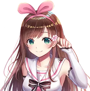 🌸 Kizuna AI Anime, Garota, Kawaii, Youtuber Virtual, Rosa, Fofo telegram sticker