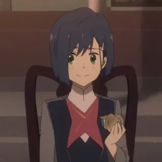 🥡 Ichigo Darling in the Franxx anime, character, ichigo, darling in the franxx, girl telegram sticker