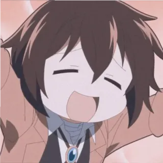😇 Osamu Dazai Bungou Stray Dogs anime, chibi, cute, Dazai, Bungou Stray Dogs telegram sticker