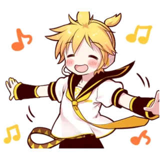 😚 Kagamine Len Anime, Vocaloid, Kagamine Len, Musik, Süß telegram sticker