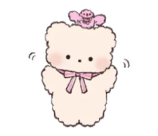 🎀 ours, mignon, kawaii, animal, autocollant whatsapp sticker