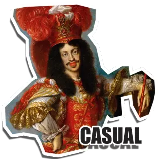 💅 CASUAL живопись, король, красный, корона, портрет, королевский telegram sticker