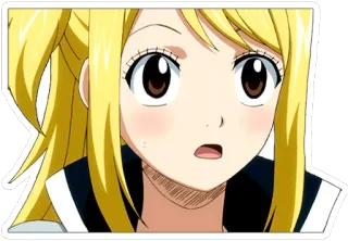😳 Lucy Heartfilia Fairy Tail Аниме, Мультфильм, Люси, Fairy Tail, Хартфилия, Манга, Блондинка telegram sticker