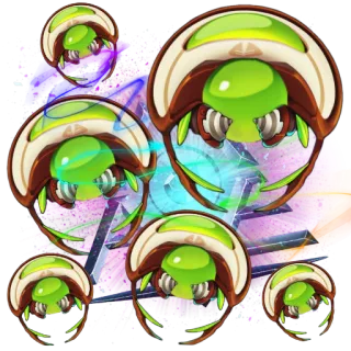 🥏 insecte, vert, insecte, abstrait, coloré, futuriste telegram sticker