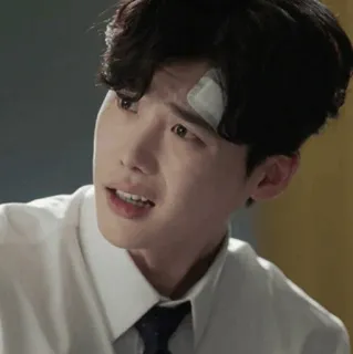 🥀 male, injured, bandaid, korean, actor, face telegram sticker