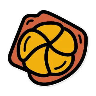 🥖 abstract, geometric, shape, design, yellow, brown, lines telegram sticker
