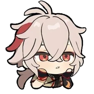 😐 Kaedehara Kazuha Genshin Impact Anime, Video game, Fofo, Chibi, Kazuha, Genshin Impact, Adesivo telegram sticker