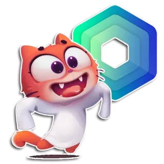 👽 кот, животное, мультфильм, персонаж, милый, оранжевый whatsapp sticker