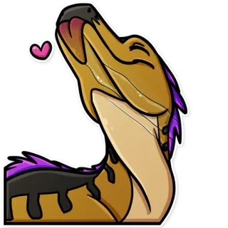 👅 공룡, 사랑, 스티커, 만화, 동물 telegram sticker