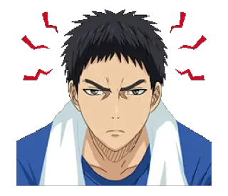 😠 Anime, Enfadado, Baloncesto, Deportes, Kuroko no Basket telegram sticker