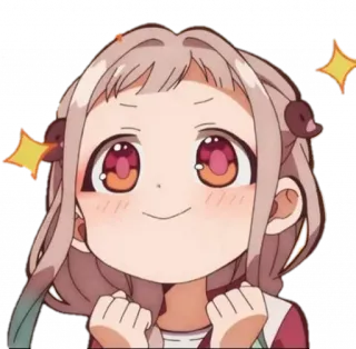 ✨ Anime, Niedlich, Mädchen, Cartoon, Glitzer, Fröhlich whatsapp sticker
