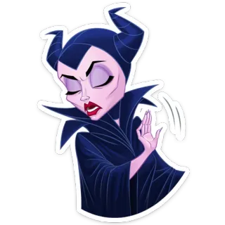 😑 Maleficent มาเลฟิเซนต์, ดิสนีย์, ตัวร้าย, แฟนตาซี, การ์ตูน, สติกเกอร์ telegram sticker