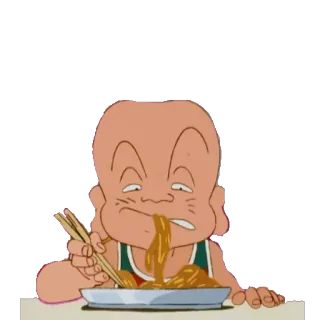 🍝 กิน, ก๋วยเตี๋ยว, ตะเกียบ, อนิเมะ telegram sticker