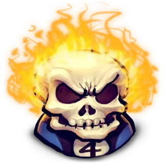 💀 skull, flames, ghost, monster, halloween telegram sticker